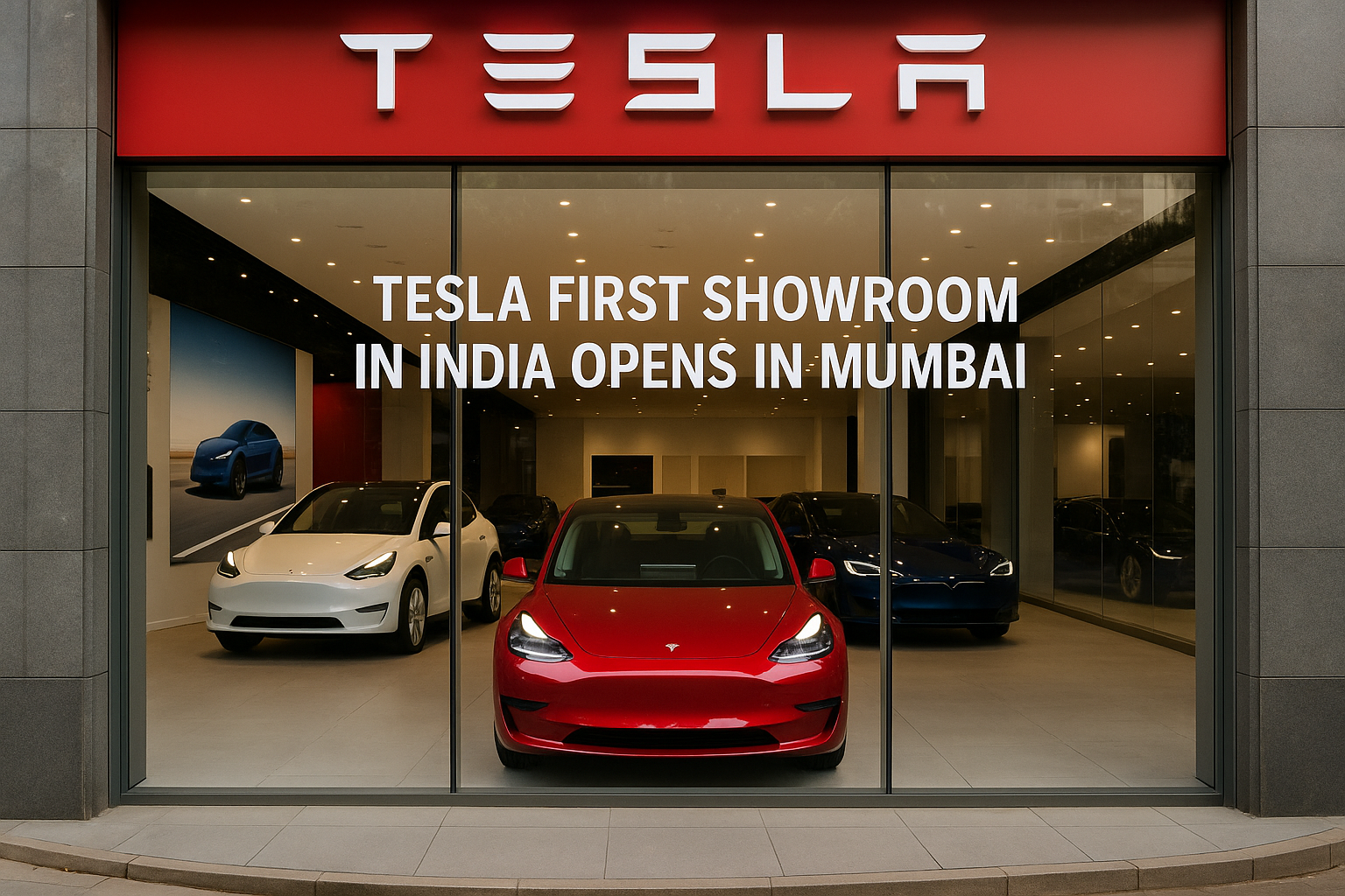 Tesla First Showroom in India Opens in Mumbai