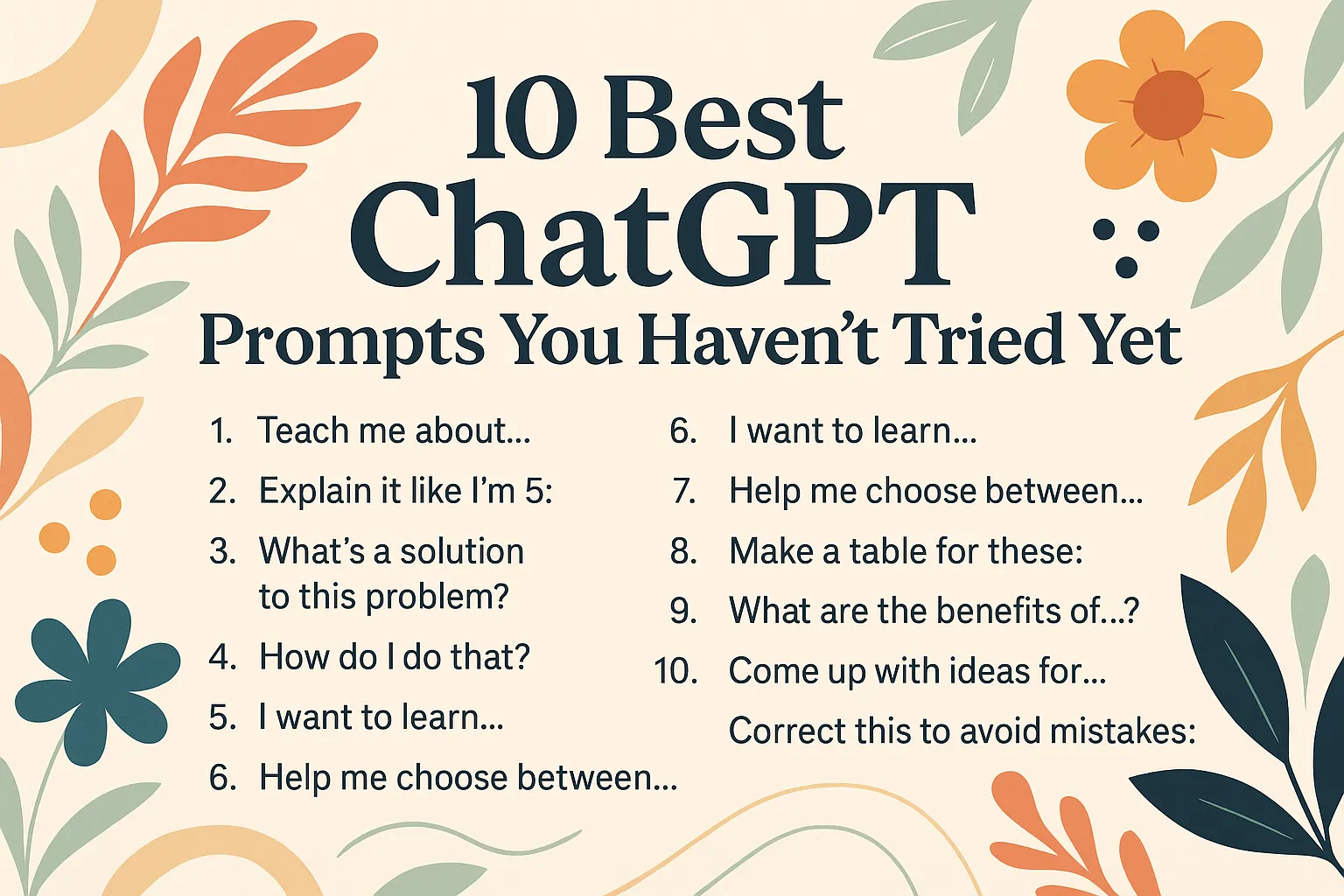 ChatGPT prompts